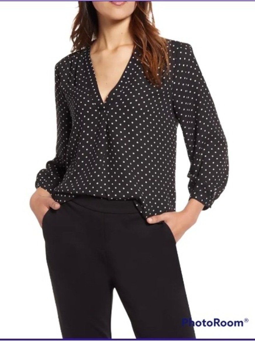Vince Camuto polka dot blouse